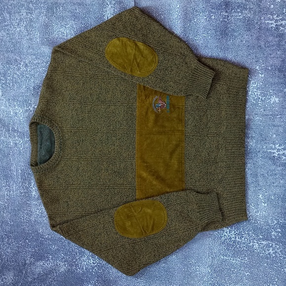 Vintage 90s Winning Horse Il Granchio Wool Crewneck Sweater - Picture 1 of 5